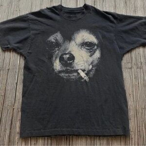Black Dog Graphic Tee - Smoky Chihuahua Design